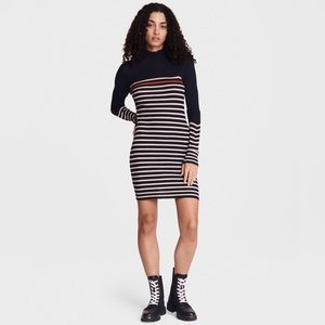 Rag & Bone Kate Stripe Turtleneck Sweater Dress